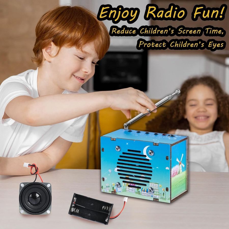blue printed diy fm radio kit for kids view 2