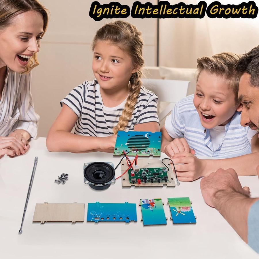 blue printed diy fm radio kit for kids view 4