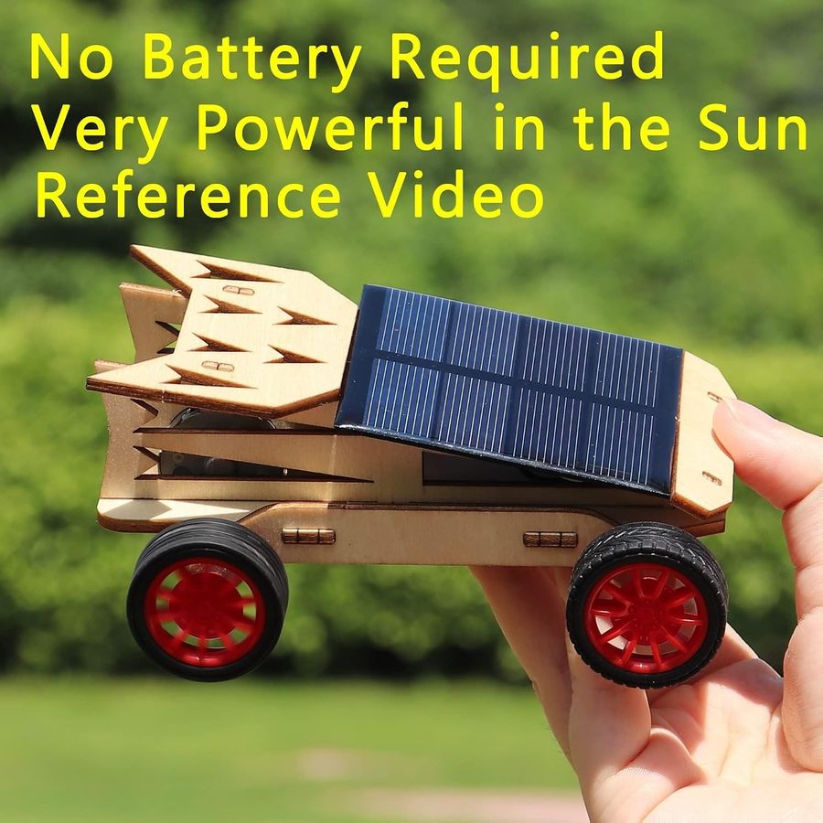wooden remote control car and solar car kit view 5