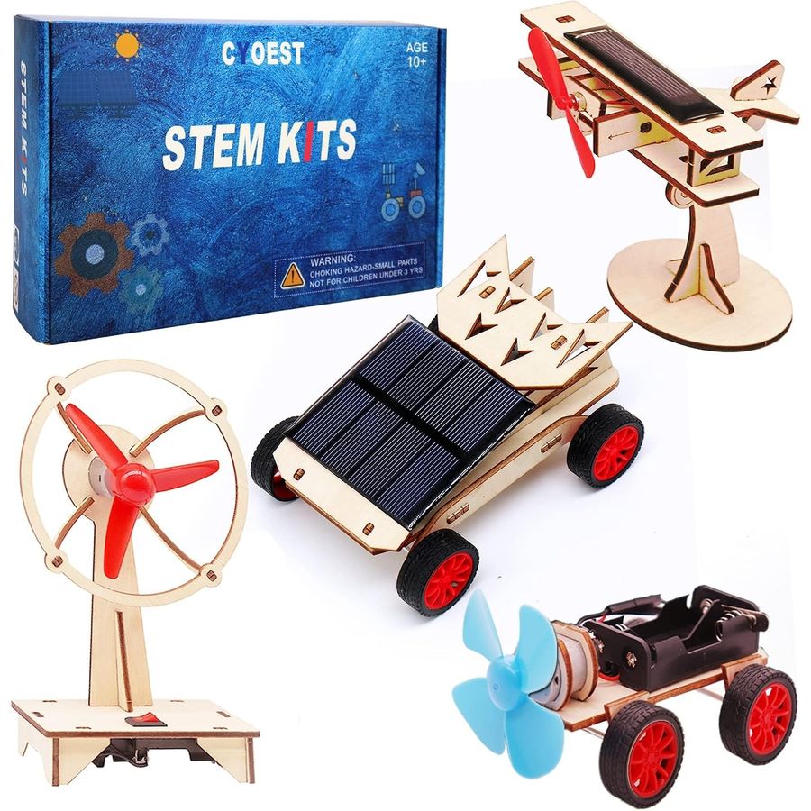 wooden speaker kit with solar stem model kits bundle view 2