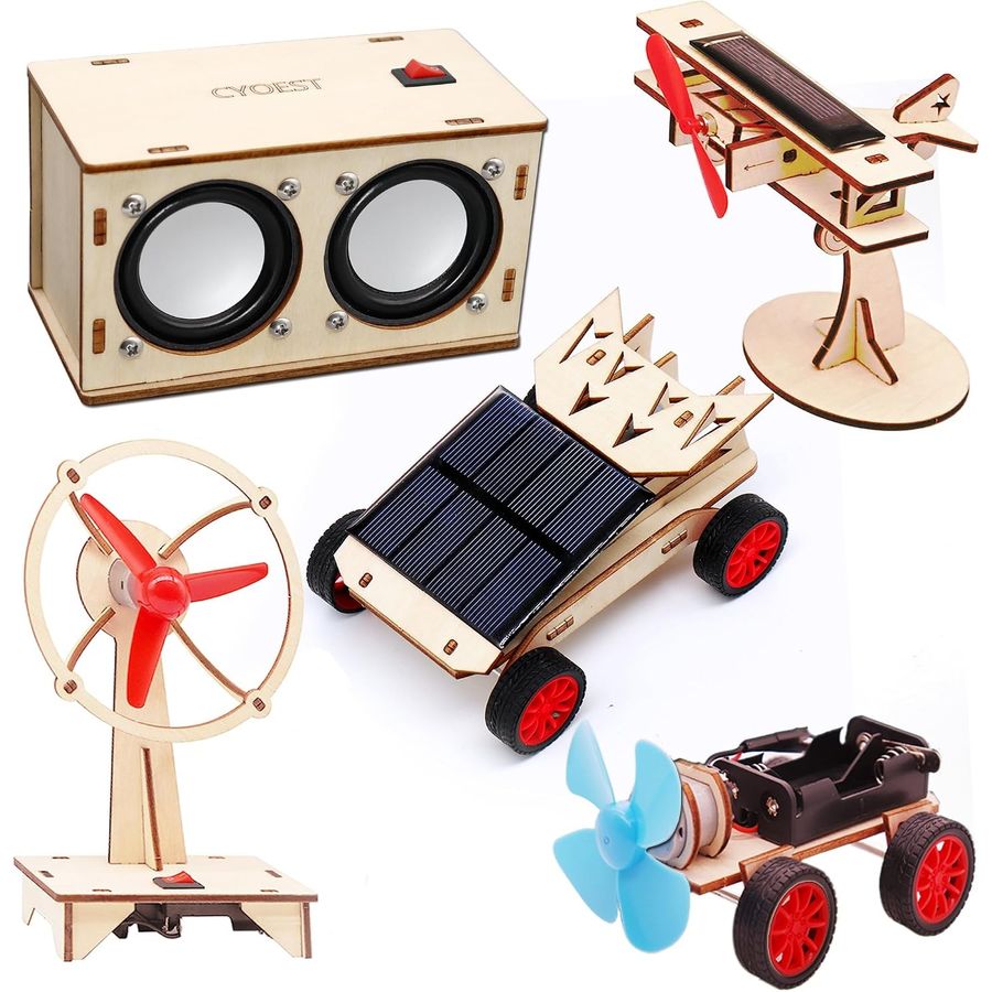 wooden speaker kit with solar stem model kits bundle