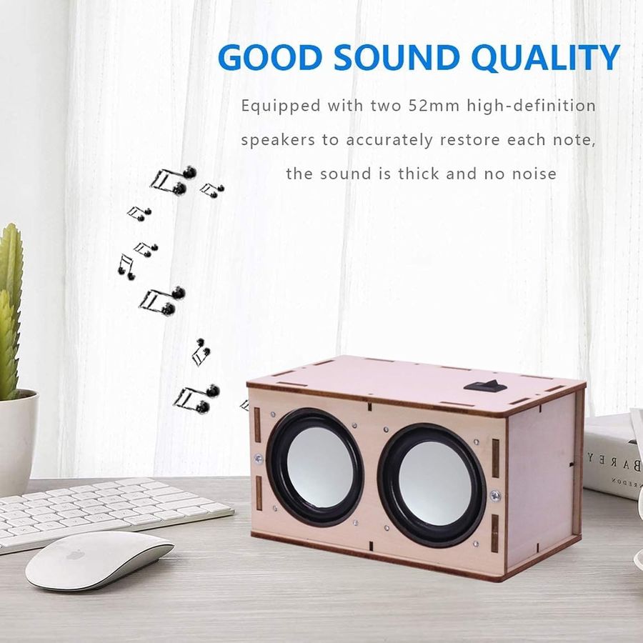 laser cut wooden bluetooth speaker kit with magnetic screwdriver view 3