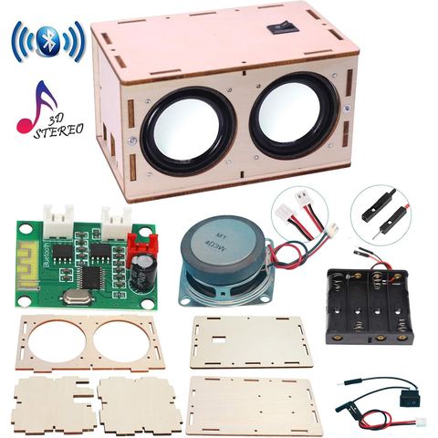 laser cut wooden bluetooth speaker kit with magnetic screwdriver